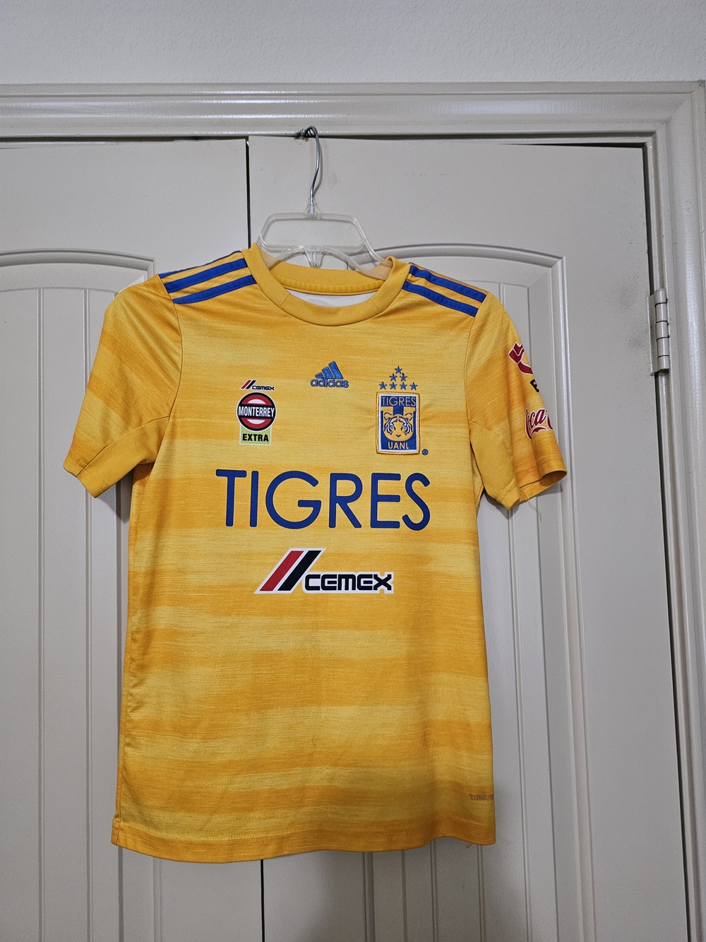 adidas Yellow and Blue Tigres Youth Soccer Jersey